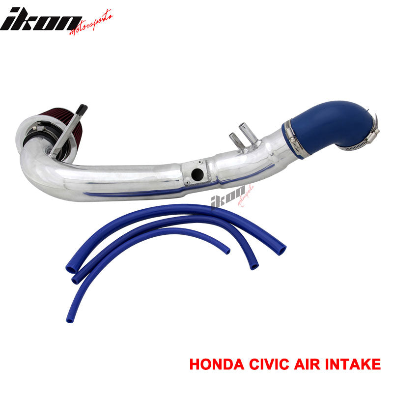 Air Intake Filter Compatible With 2006-2011 Honda Civic, Cold Air Intake Red Air Filter Exhaust Kit By IKON MOTORSPORTS, 2007 2008 2009 2010