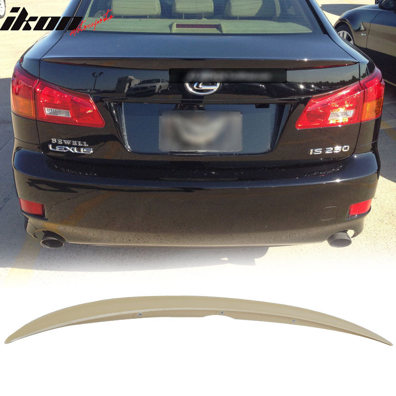 Trunk Spoiler Compatible With 2006-2013 Lexus IS250 IS350, Factory