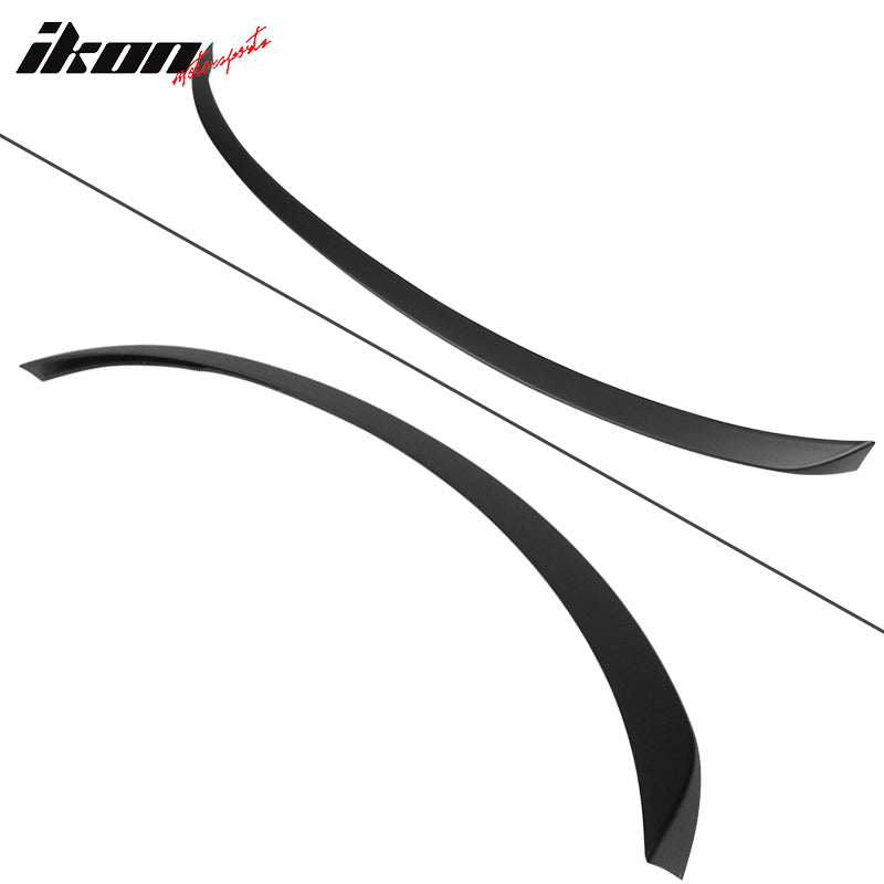 IKON MOTORSPORTS, Trunk Spoiler Compatible With 2021-2024 BMW G80 M3, MP Style Rear Spoiler Lid Wing Matte Black ABS