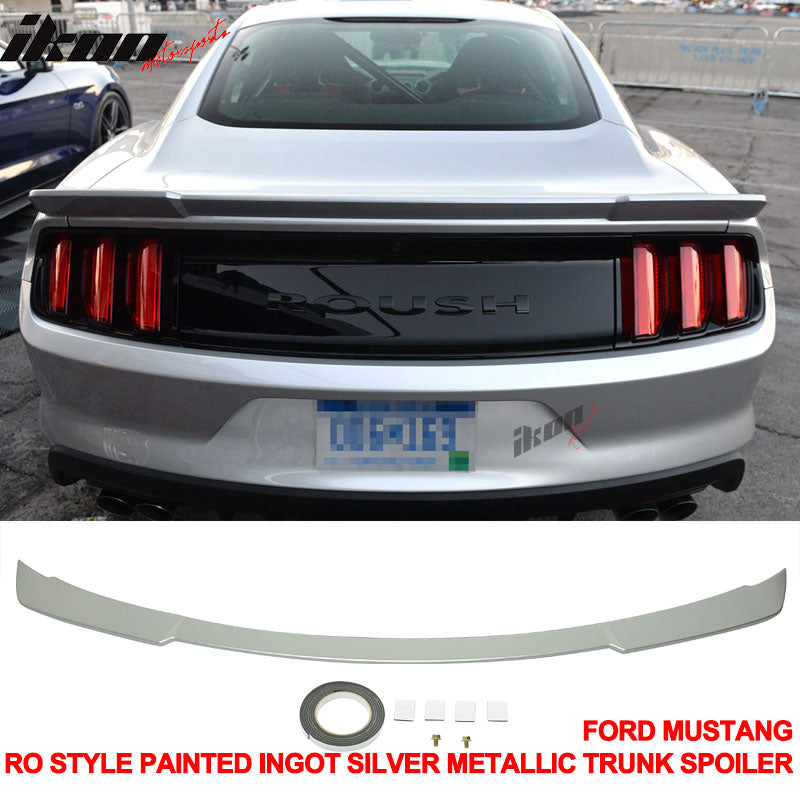 Fits 15-23 Ford Mustang Coupe Rear Spoiler Wing Ingot Silver Metallic
