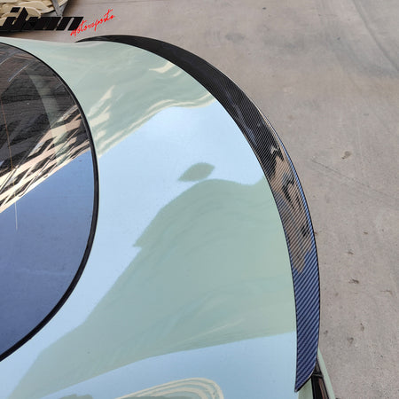 Fits 17-23 Tesla Model 3 4DR OE Rear Trunk Spoiler Wing Carbon Fiber Print - ABS