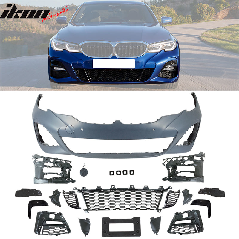 M-Tech Style Front Bumper Cover W/ Grilles for 2019-2022 BMW G20 3