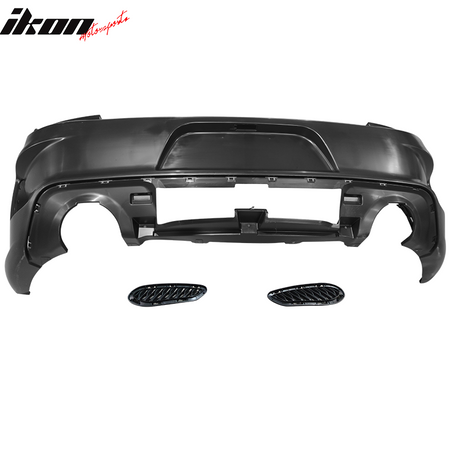 For 15-23 Charger PP Front Bumper w/ SRT Grille Foglight Cover+Rear Bumper Cover
