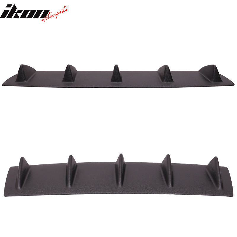 Rear Bumper Lip Diffuser Compatible With 2003-2006 Infiniti G35 Coupe, V1 Style 23" x 6" Matte Black ABS Aftermarket Parts Rear Splitter 5 Fin by IKON MOTORSPORTS