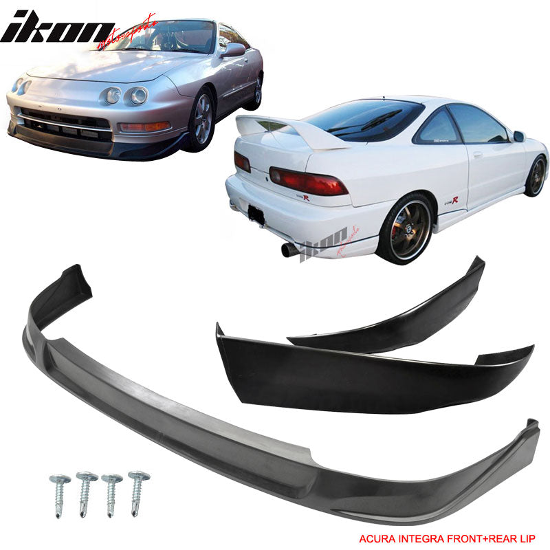 Fits 94-97 Acuraintegra Coupe CONCEPT Front Lip + T-R ABS Rear Lip PU