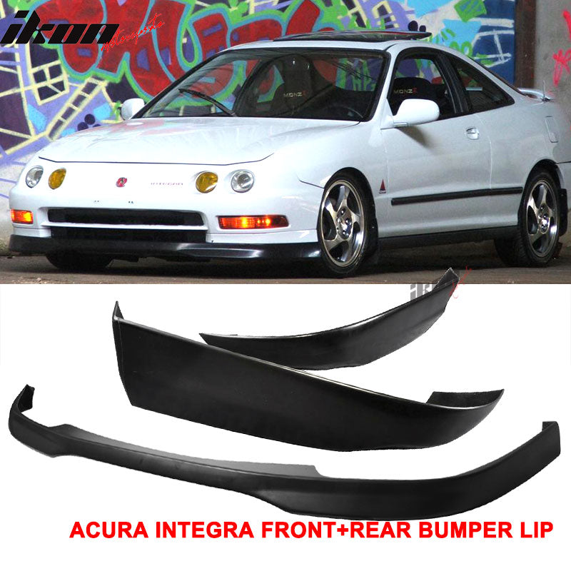 Fits 94-97 Acuraintegra 2Dr Coupe Type R PU Front + Rear Bumper Lip