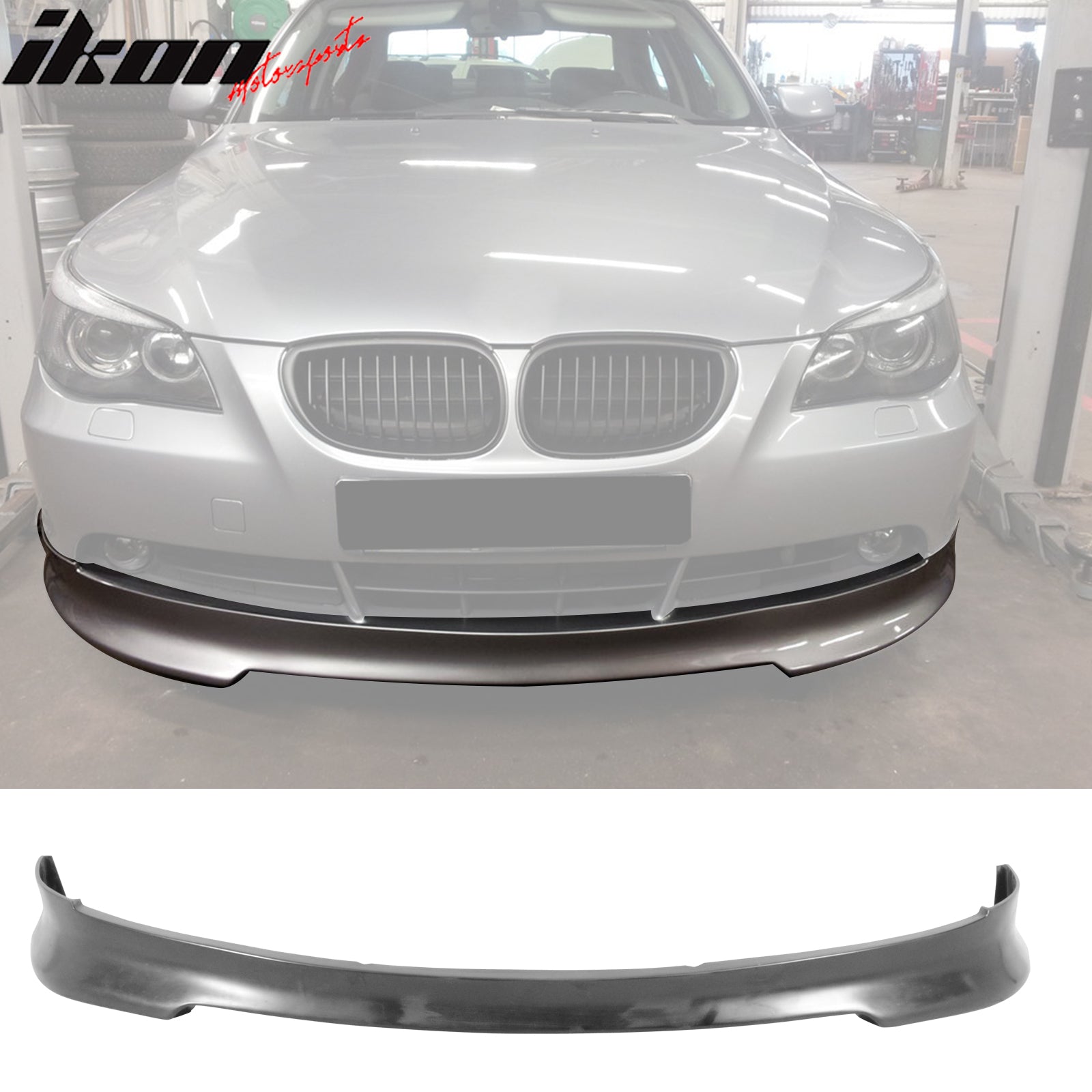 1726 - Front lip spoiler sword front black glossy fits BMW M5 E60