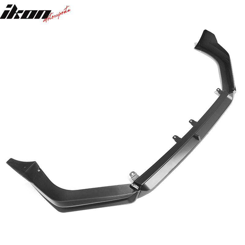 IKON MOTORSPORTS 3-Piece Front Bumper Lip Spoiler For 22-24 Honda Civic 11th Gen - Matte Black