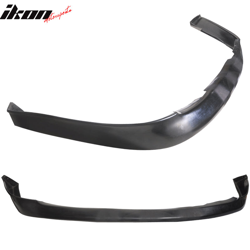 Front Bumper Lip Compatible With 1997-2001 Honda Prelude, Factory Optional Style PU Black Front Lip Spoiler Splitter Air Dam Chin Diffuser Add On by IKON MOTORSPORTS, 1998 1999 2000