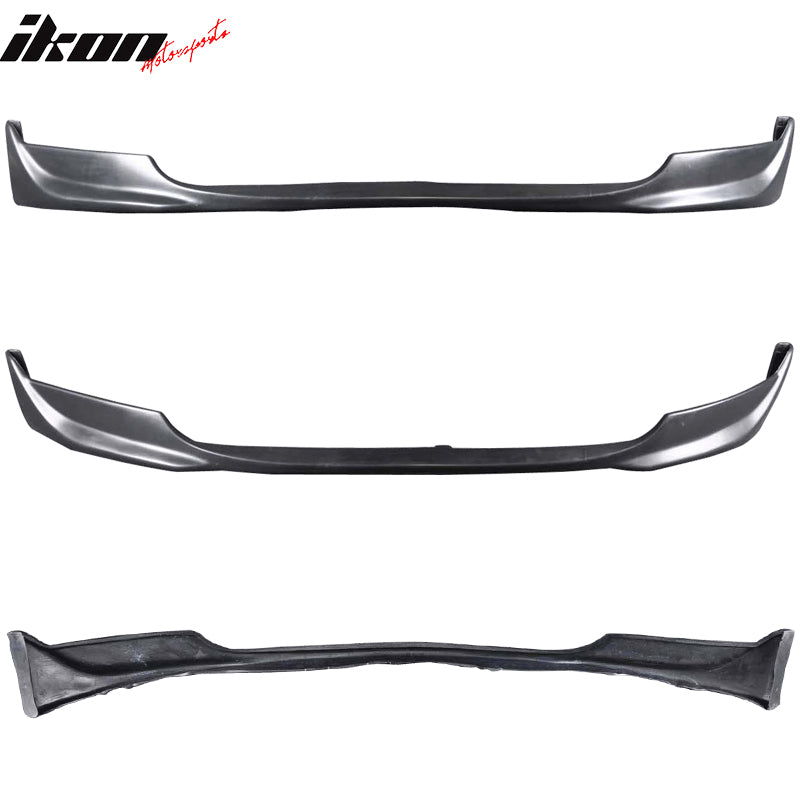 Front Bumper Lip Compatible With 2004-2009 Honda S2000, Factory Style Polyurethane (PU) Unpainted Black Guard Protection Finisher Under Chin Spoiler by IKON MOTORSPORTS, 2005 2006 2007 2008