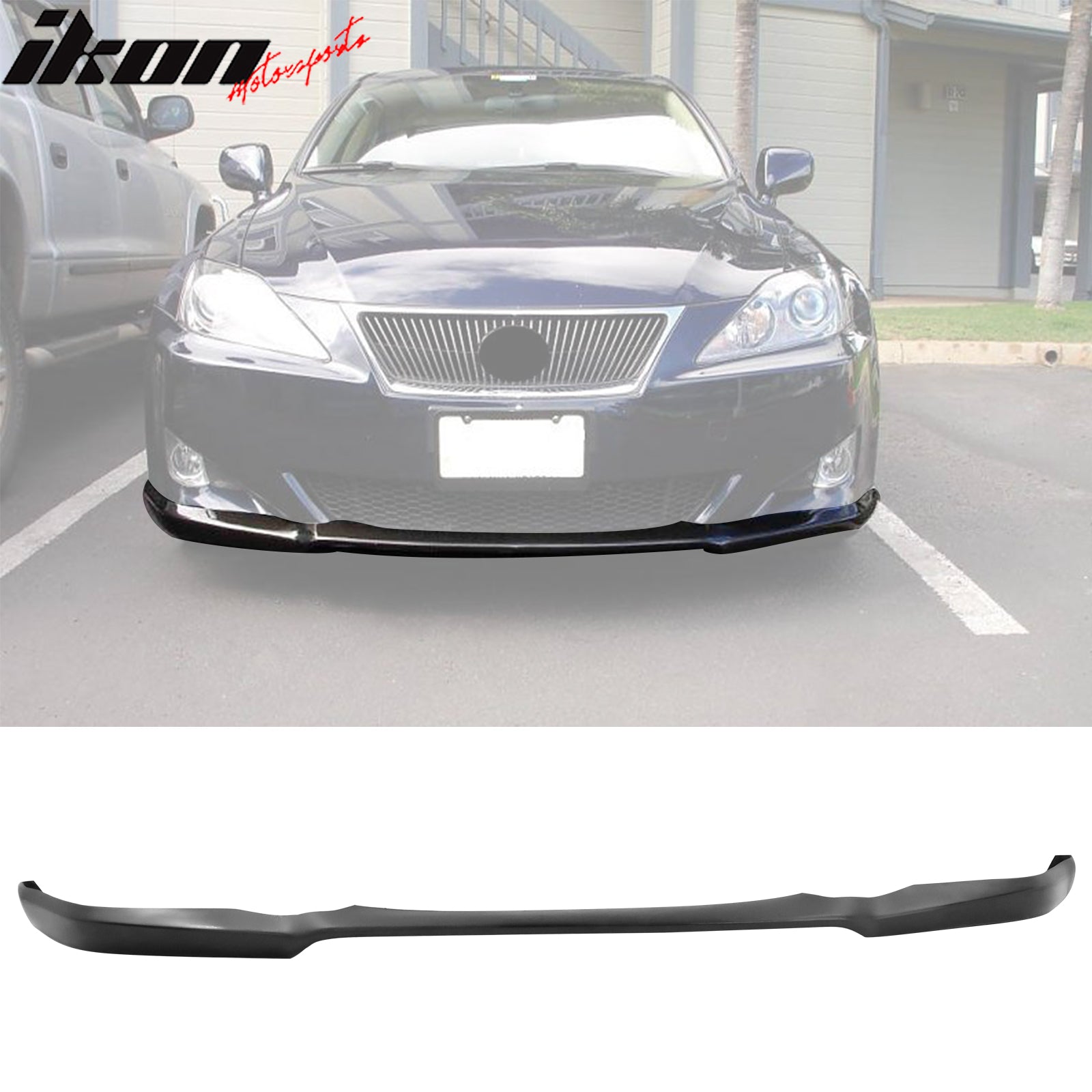 2006-2008 Lexus IS250 IS50 DS Unpainted Black Front Bumper Lip PU