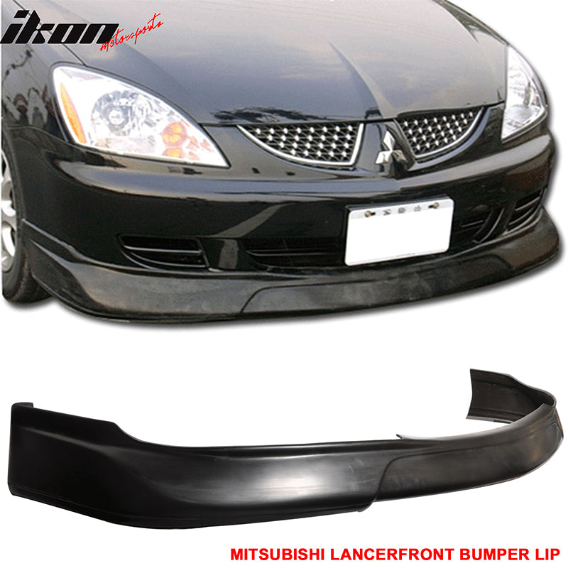 2004-2007 Mitsubishi Lancer Unpainted Black Front Bumper Lip PU