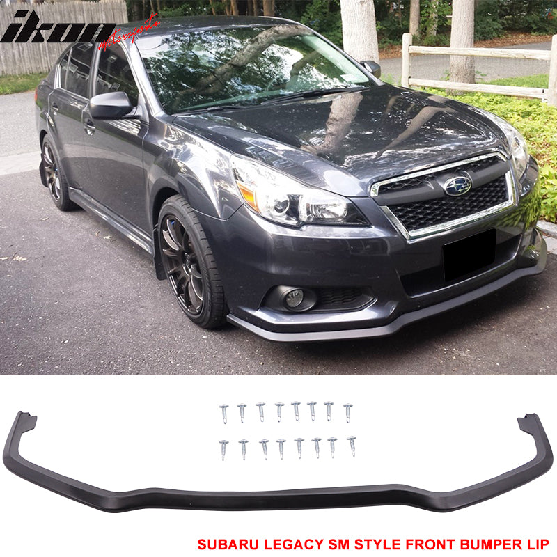 2013-2014 Subaru Legacy SM Style Black Front Bumper Lip Spoiler PU