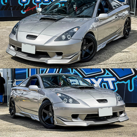 Front Bumper Lip Compatible With 2000-2002 TOYOTA CELICA, Vip Style PU Front Lip Spoiler Splitter by IKON MOTORSPORTS, 2001