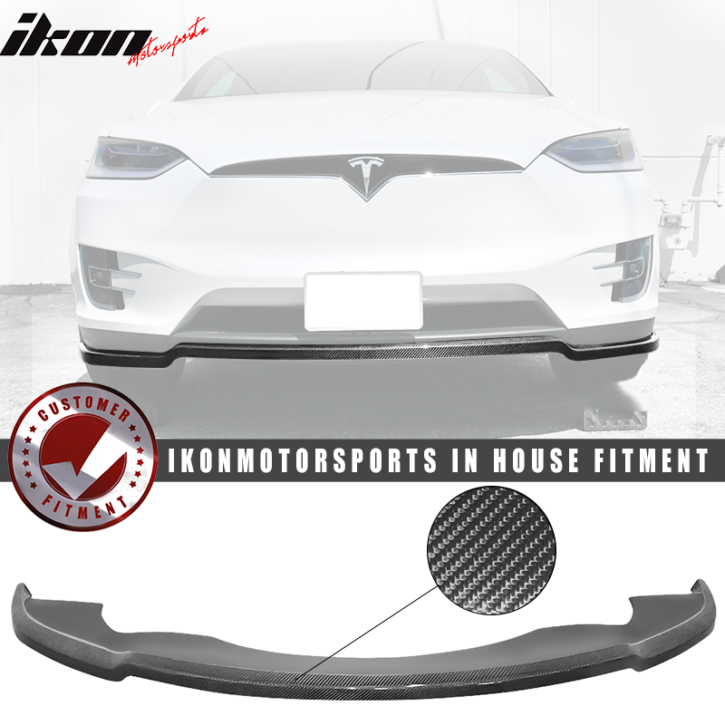 2016-2020 Tesla Model X MX Style Front Bumper Lip Carbon Fiber