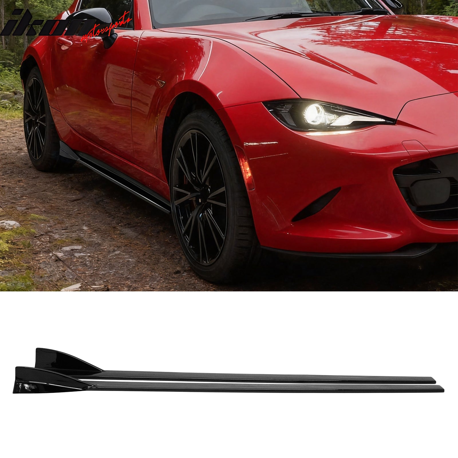 Side Skirts for 16-26 Mazda MX-5 Miata - Gloss Black ABS – Ikon