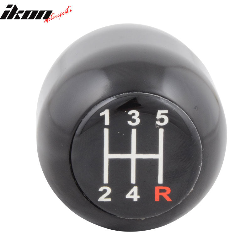 12mm*1.75 Manual MT Transmission 5 Speed Black T-R Gear Shift Knob Compatible With Mustang