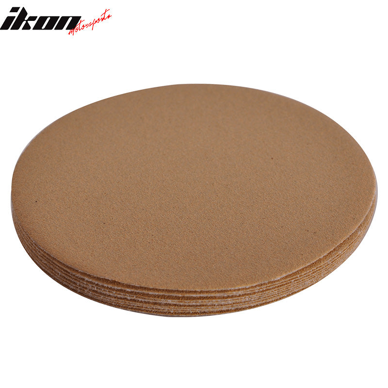 Sand Paper Universal Fit, Dry 5 Inch No Hole Sand Sanding Paper 60 Grit Bodykit Repair Sanding Disc 100PC by IKON MOTORSPORTS