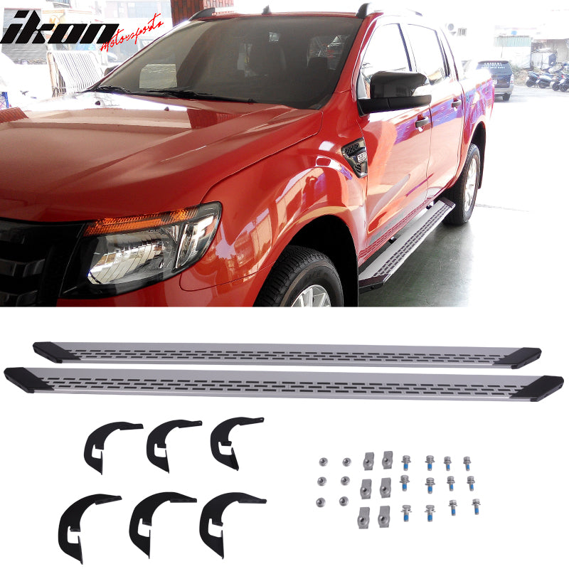 Compatible With 20072013 Sierra Silverado Crew Cab Gray Black Running