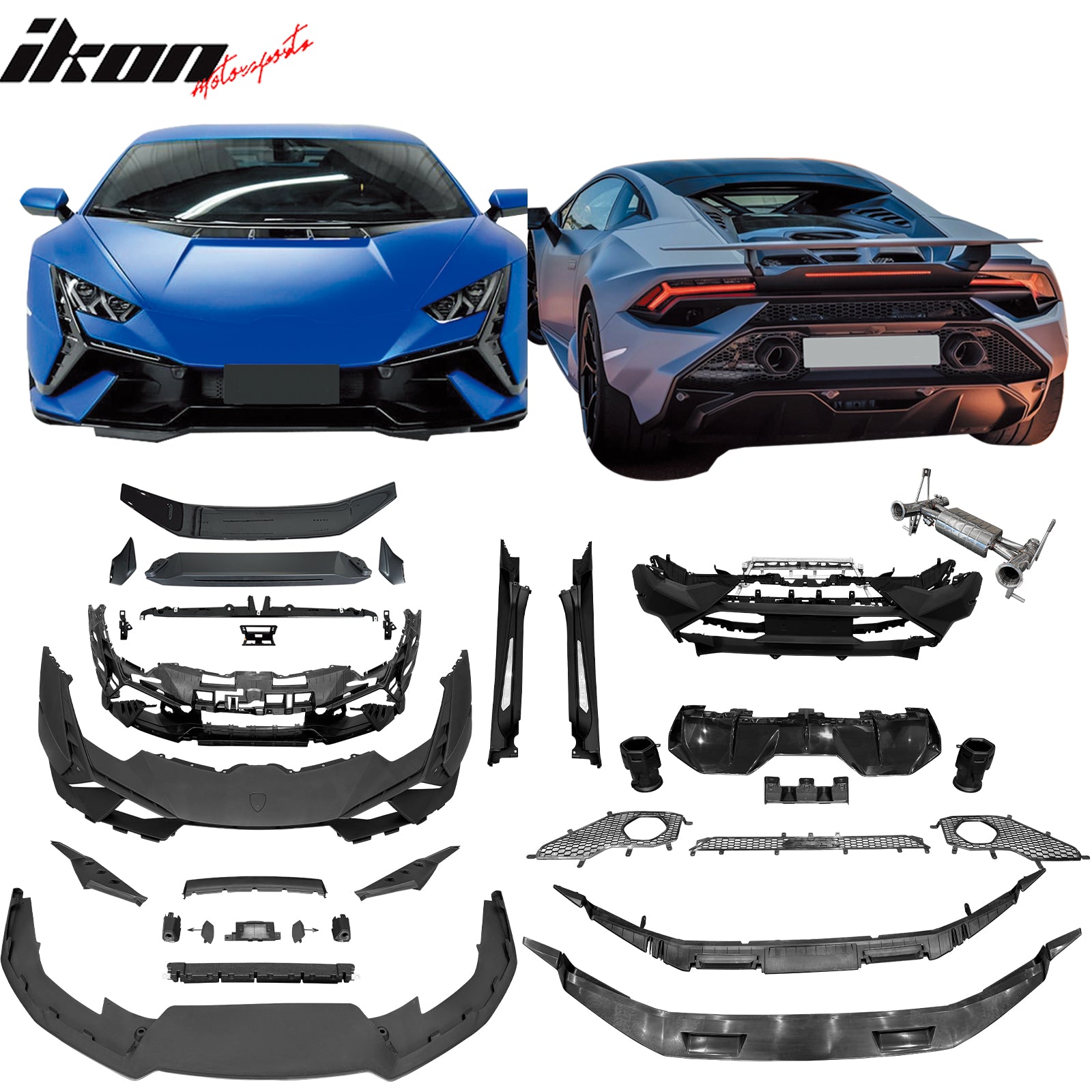 Fits 15-24 Lamborghini Huracan Tecnica Style Front Rear Conversion
