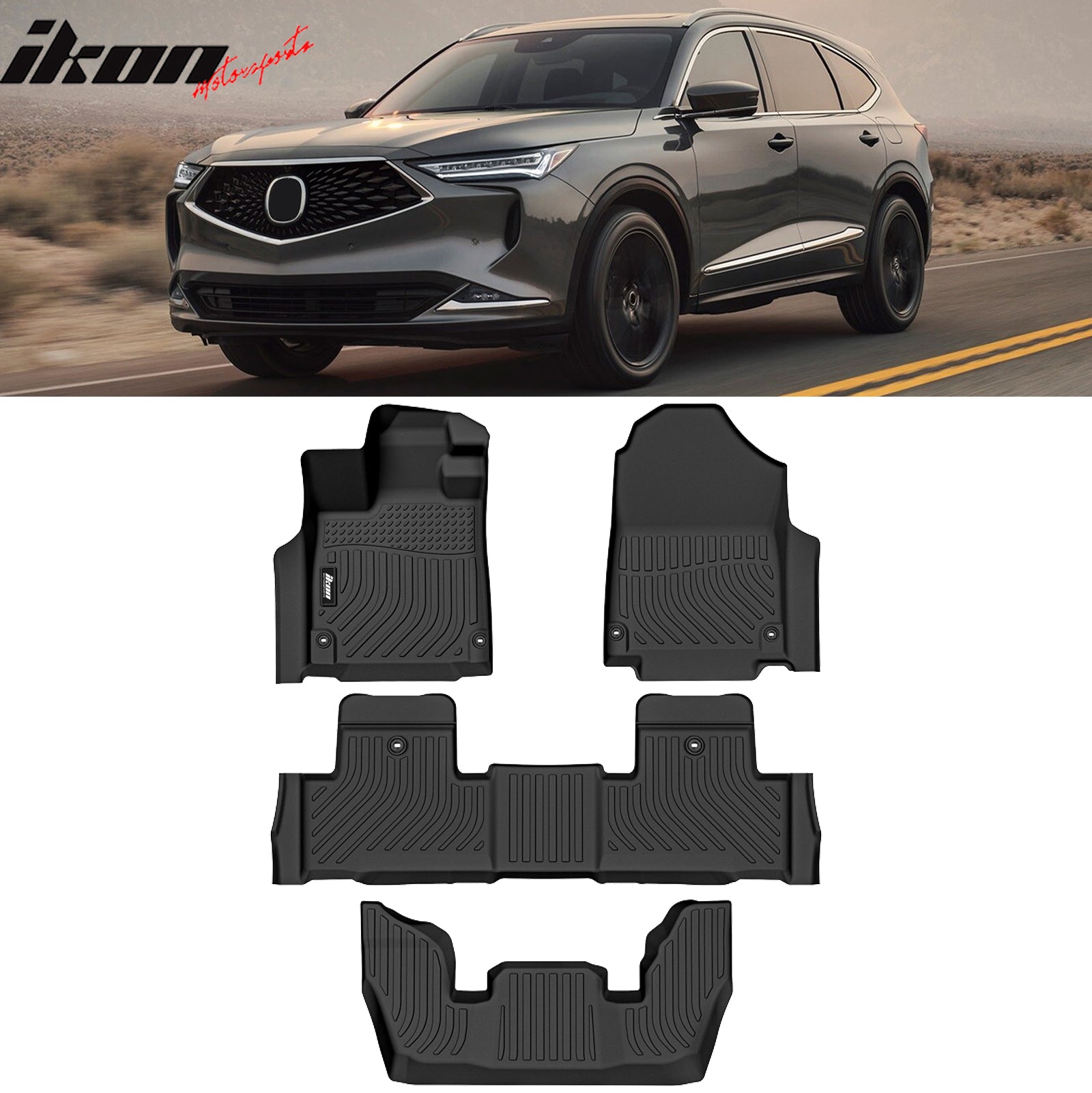 Best Car Floor Mat Carpet for 20222024 Acura MDX All Weather 3D 3 Rows