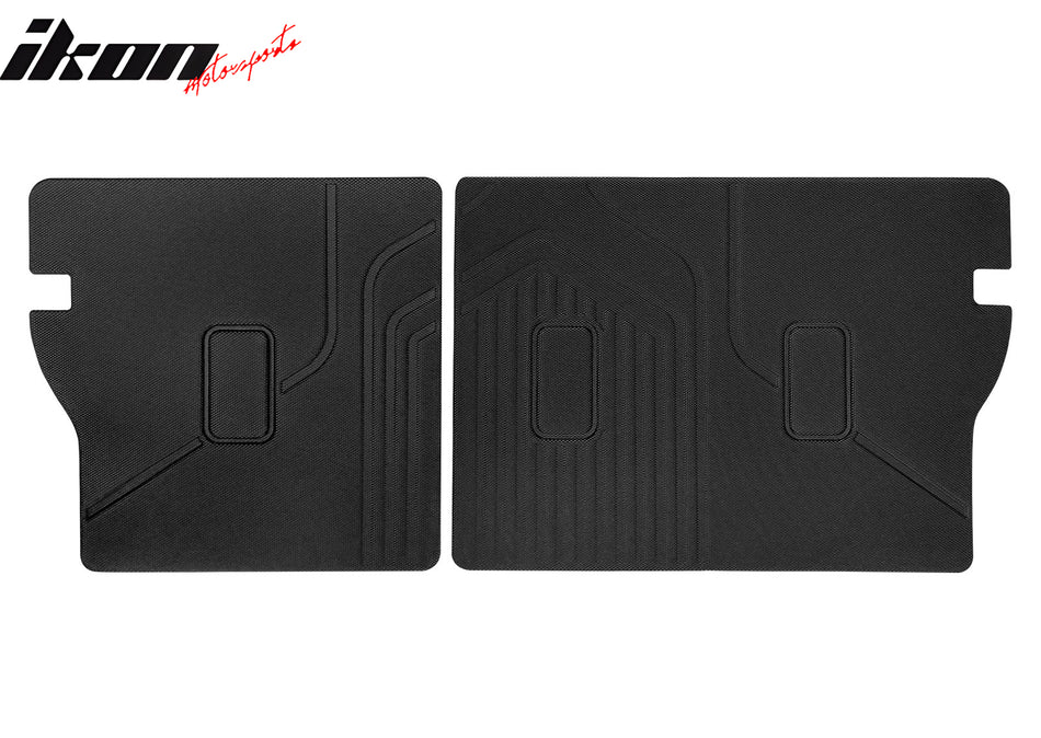 IKON MOTORSPORTS, Rear Seat Protector Backrest Cover Compatible With 2018-2023 Subaru Crosstrek & Impreza Hatchback Only, Black XPE Waterproof Seat Back Liners Mat Pad Interior Accessories 2 Pieces