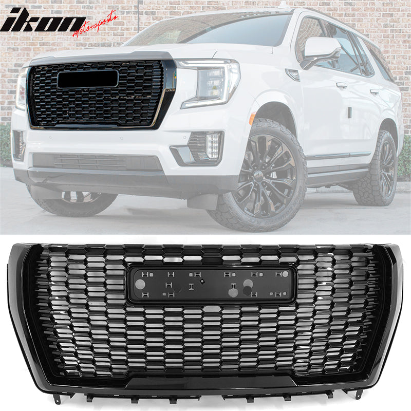 IKON MOTORSPORTS, Grille Compatible With 2021-2023 GMC Yukon