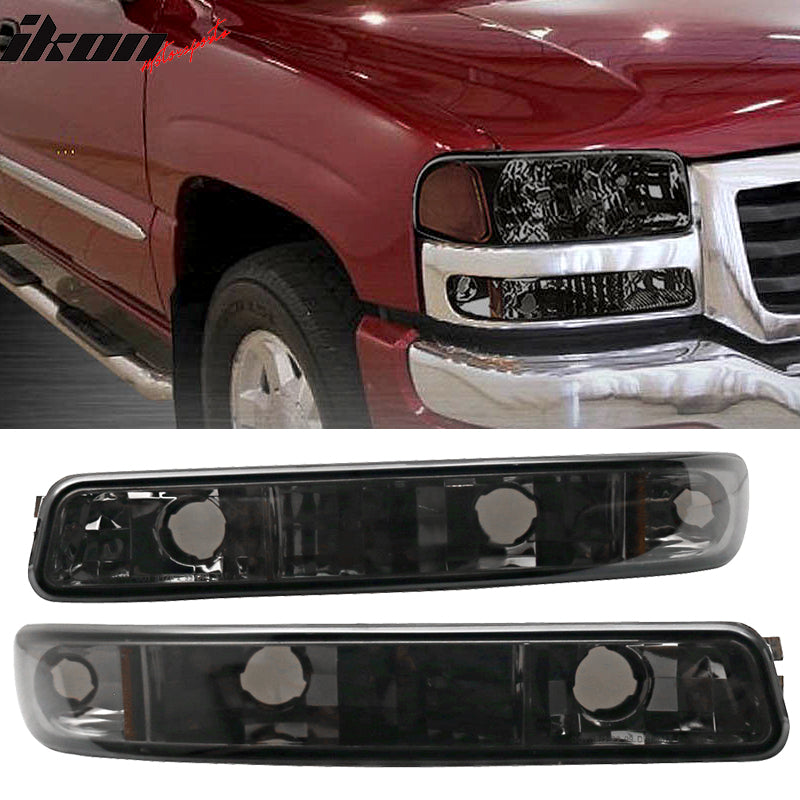 Bumper Lights Compatible With 1999-2007 Gmc Yukon, Front Headlight 