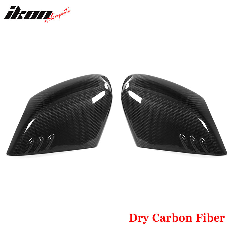2020-2024 Chevy Corvette IKON Gloss Black Mirror Cap Dry Carbon Fiber