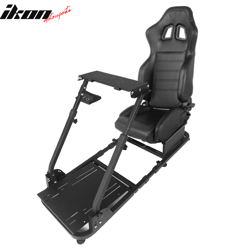 Black Racing Seat Steering Wheel Stand Logitech G29 Thrustmaster