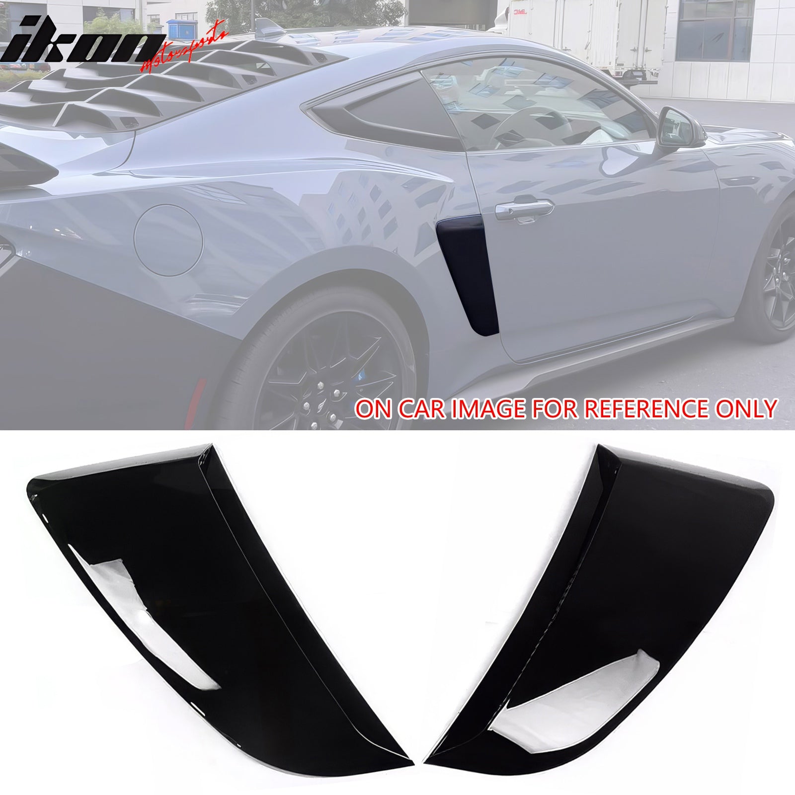 IKON MOTORSPORTS, Side Fender Vent Door Garnish Compatible With