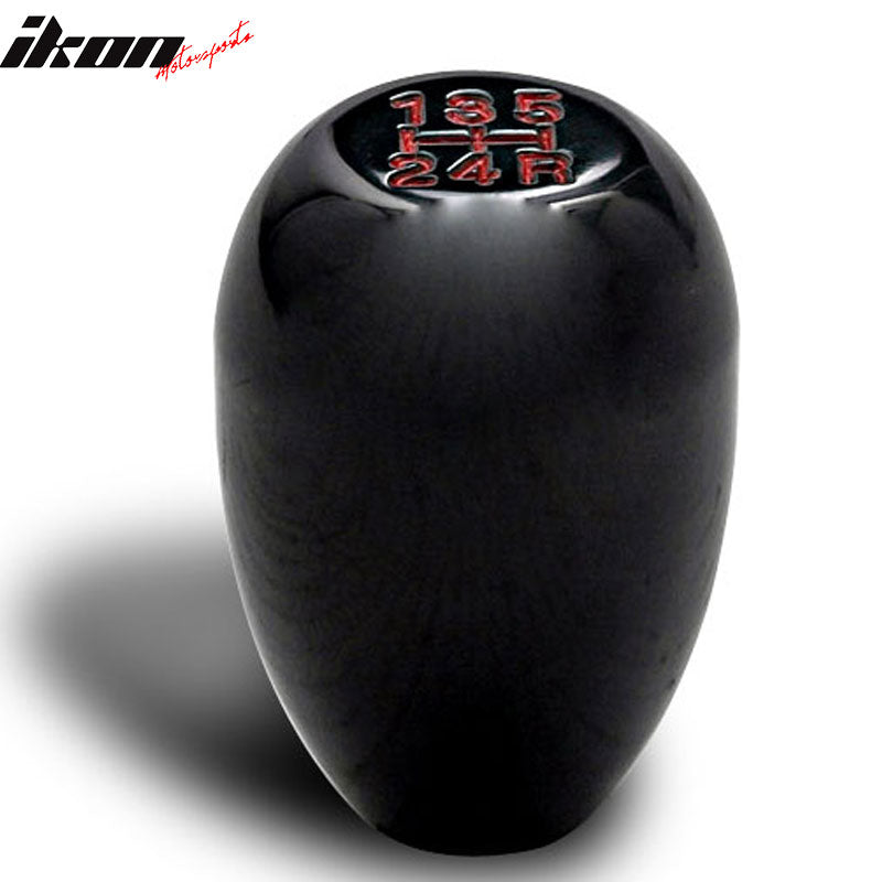 Black Universal M10X1.5MM MT T-R Gear Shift Knob 5 Speed JDM Logo New