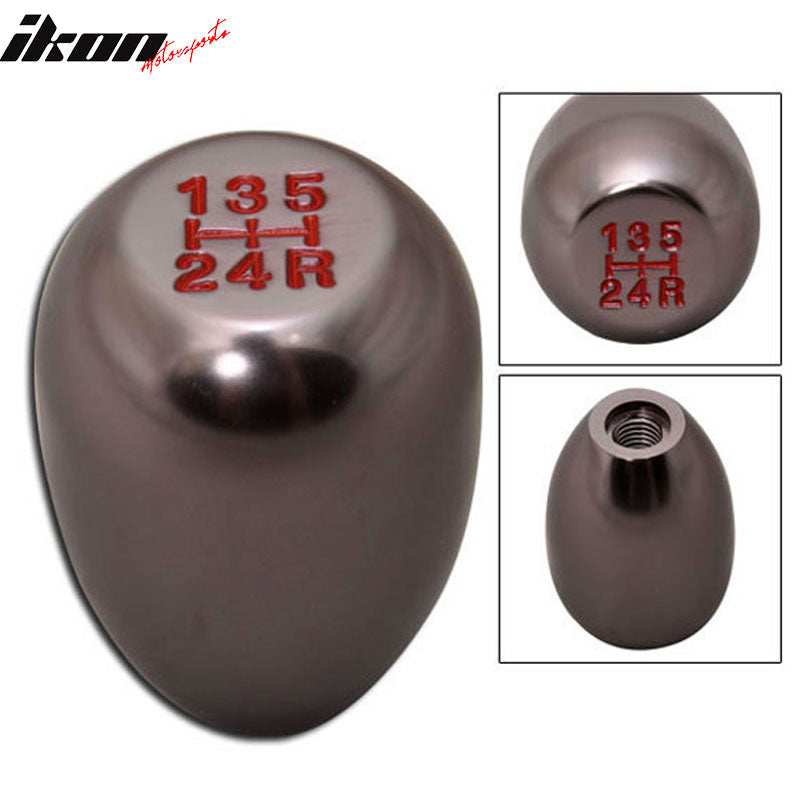 Gunmetal M12X1.75 Thread MT Manual Gear Shift Knob 5 Speed JDM