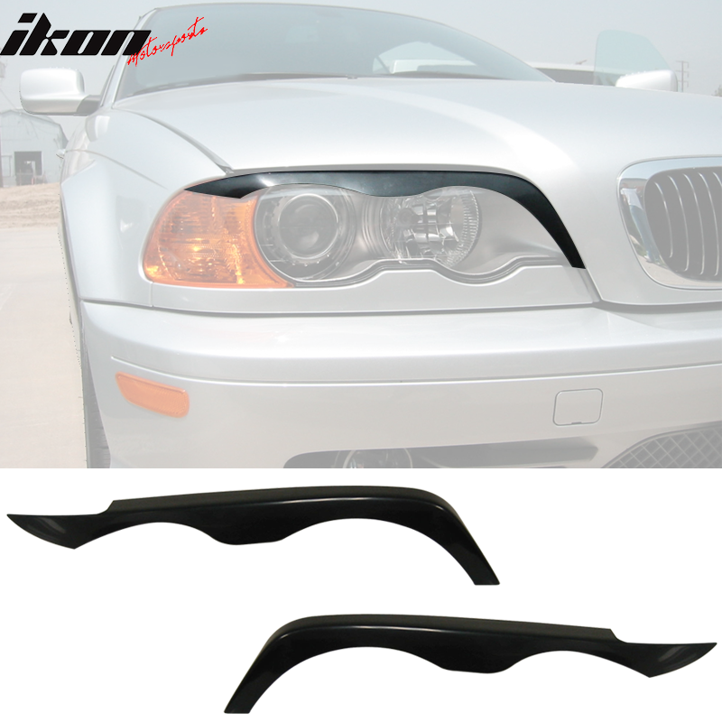1998-2002 BMW E46 3 Series Coupe & M3 2Dr Eye Lid Eyebrows Paintable