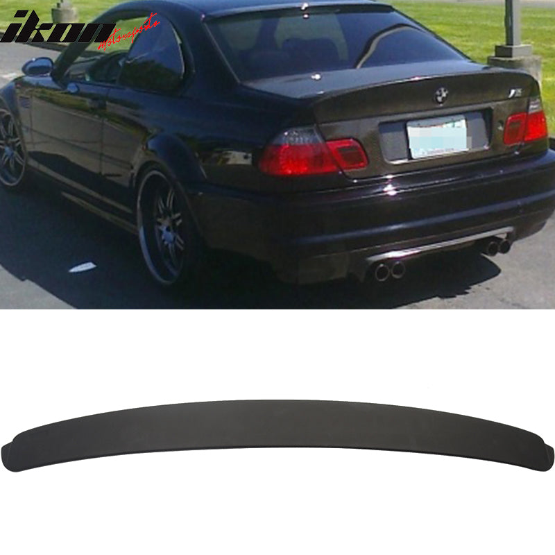 Roof Spoiler Compatible With 2001-2006 BMW E46 Coupe, ABS Matte Black Rear  Spoiler Deck Lip Wing by IKON MOTORSPORTS, 2002 2003 2004 2005 – Ikon  Motorsports