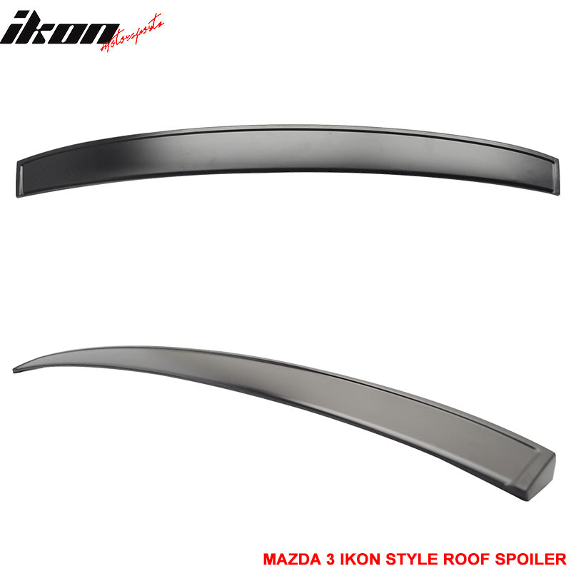 2014-2018 Mazda 3 Sedan IKON Unpainted Rear Roof Spoiler Wing ABS