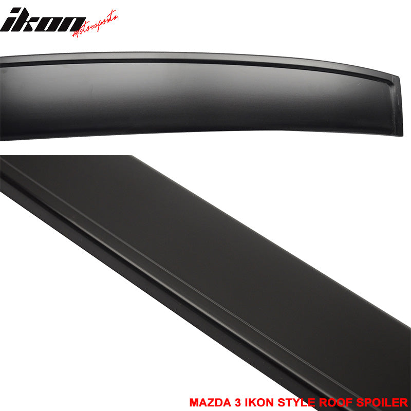 Rear Roof Spoiler Wing Compatible With 2014-2018 Mazda3 Sedan IKON Style Unpainted ABS by IKON MOTORSPORTS
