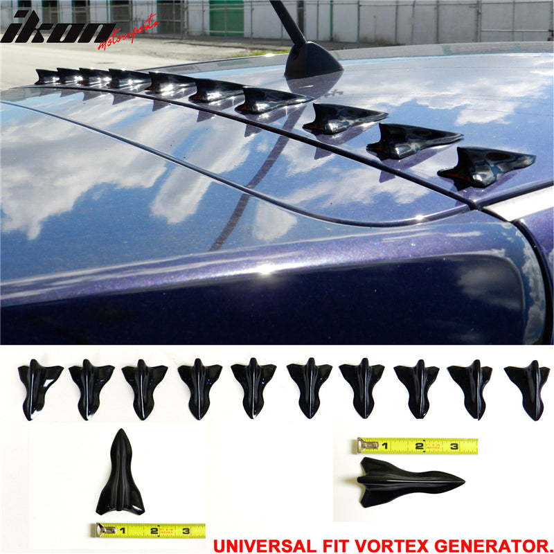IKON MOTORSPORTS Air Vortex Generator Diffuser Shark Fin 10PCS/Set