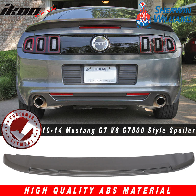 Gloss Black GT500 Style Duckbill Trunk Spoiler For Ford Mustang Coupe 2010-2014 – ABS Plastic