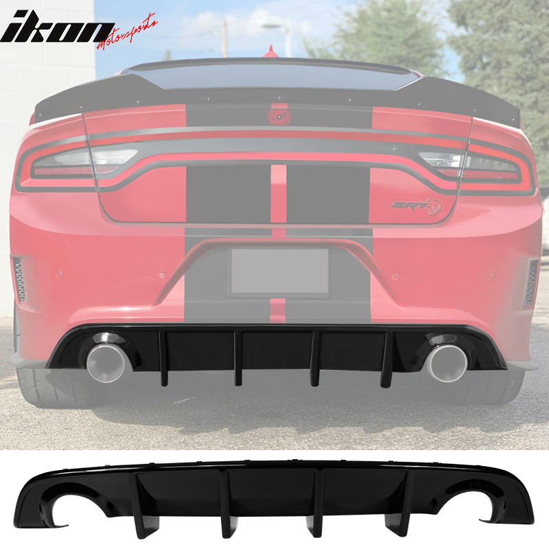 Fits 15-23 Dodge Charger SRT OE Style Rear Diffuser Bumper Lip PP