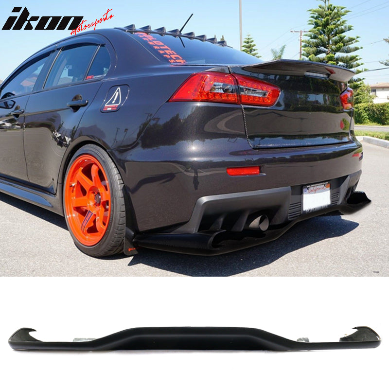 Rear Bumper Lip Diffuser Compatible With Universal Cars, VTX Style  Unpainted Black FRP Aftermarket Replacement Parts Rear Splitter by IKON  MOTORSPORTS