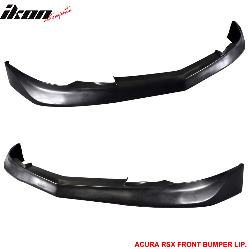 Front Bumper Lip Compatible With 2002-2004 Acura RSX, Black Poly-urethane Guard Protection Finisher Under Chin Spoiler by IKON MOTORSPORTS, 2003