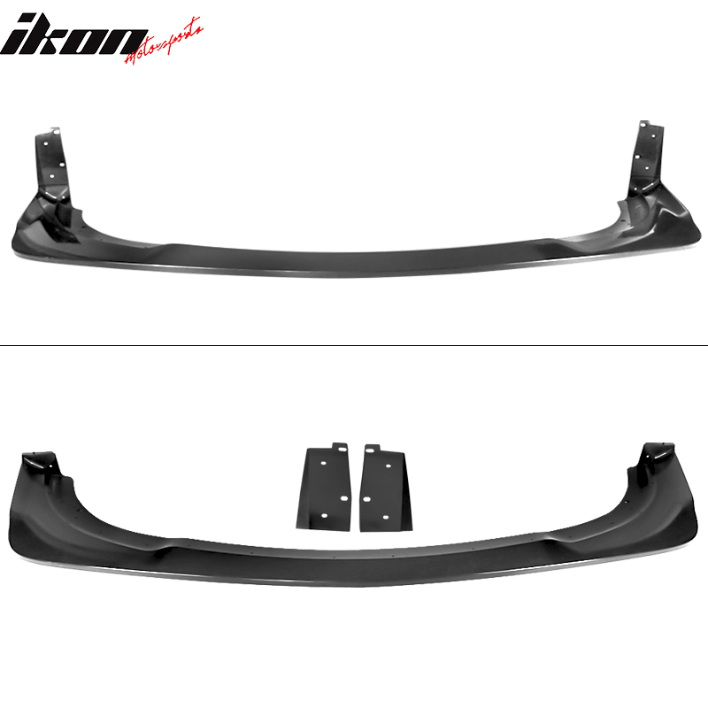 IKON MOTORSPORTS, Front Bumper Lip Compatible With 2015-2023 Dodge Charger, Widebody Style Front Bumper Lower Body Protection ABS Plastic, 2016 2017 2018 2019