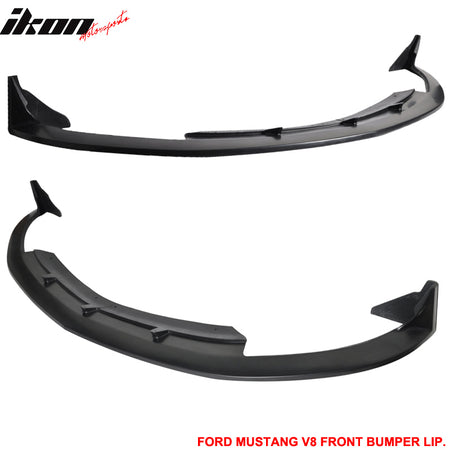 Front Bumper Lip Compatible With 2005-2009 FORD MUSTANG V8 Model Only, type-CV3 Style ABS Black Front Lip Spoiler Splitter by IKON MOTORSPORTS, 2006 2007 2008