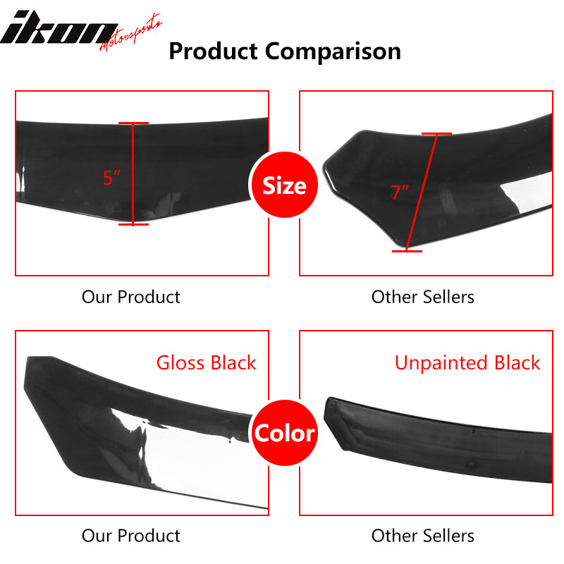 Universal B Style Front Bumper Lip Chin Spoiler Air Dam Carbon Fiber Print / Gloss Black