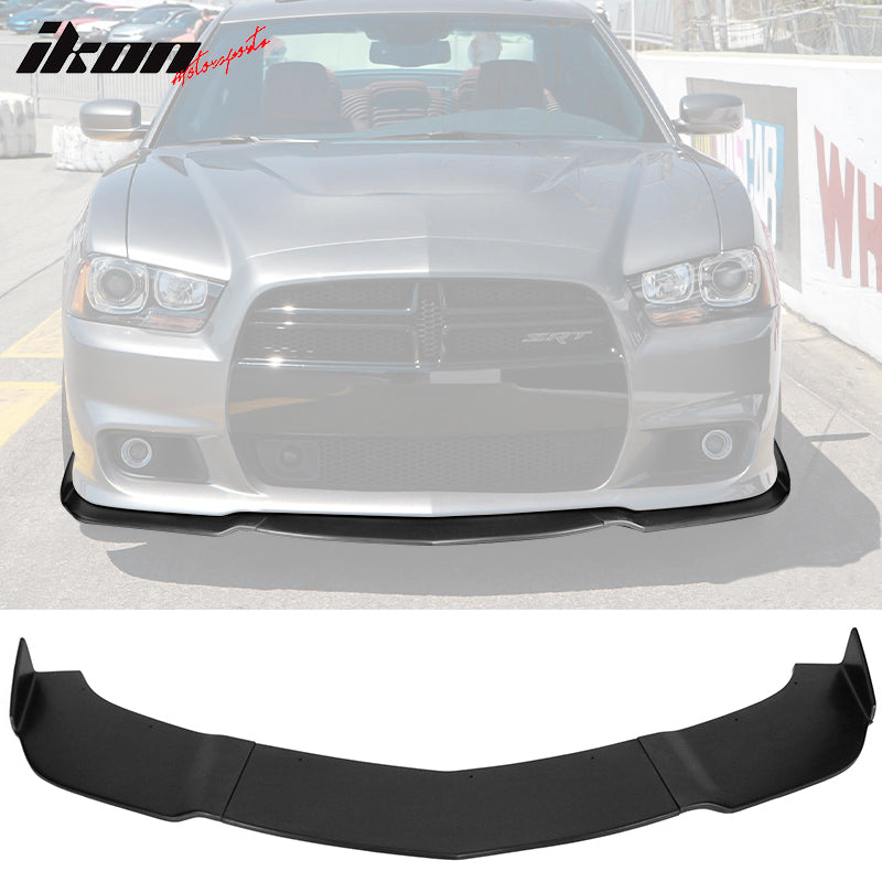 IKON MOTORSPORTS, 3PCS Front Bumper Lip Compatible With 2012-2014