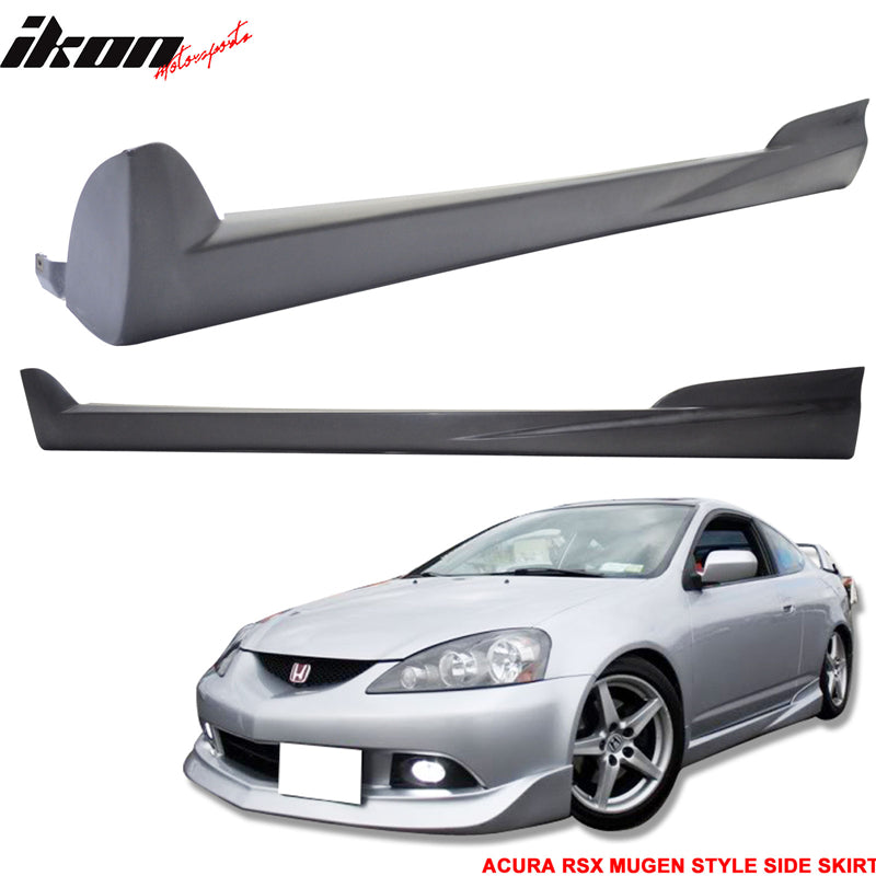 2002-2006 Acura RSX Mugen Style Unpainted Black Side Skirts Skirt PU