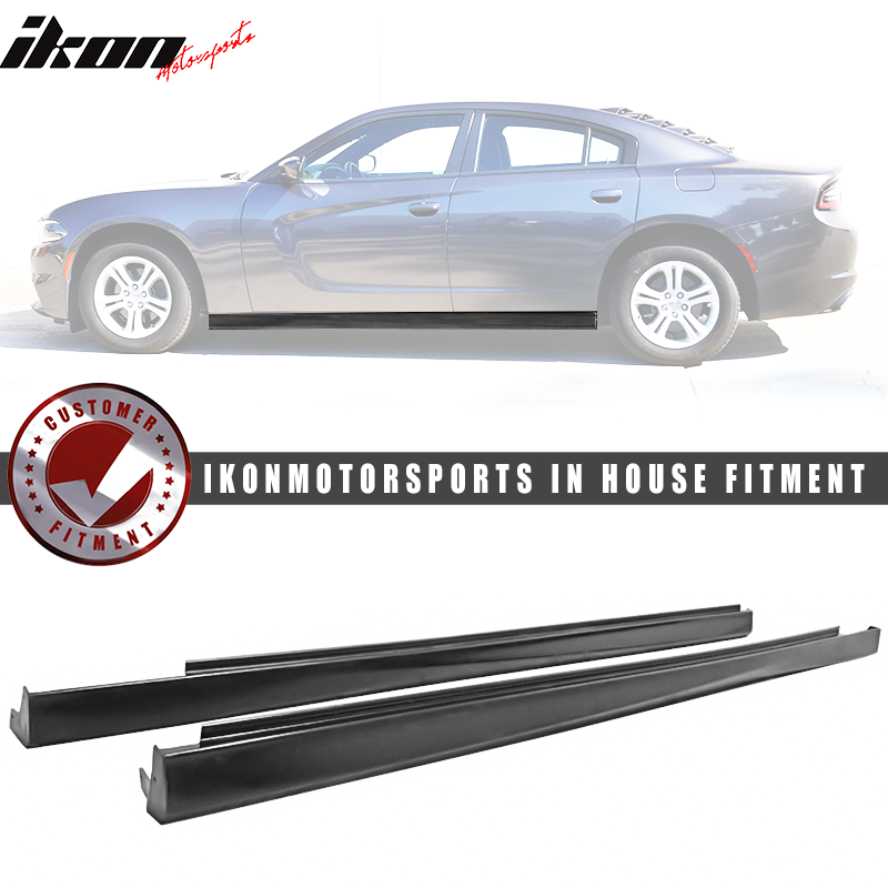 2011-2023 Dodge Charger Unpainted Side Skirts Rocker Panels Pair PU