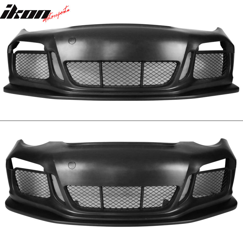 Fits 05-12 Porsche Carrera 911 997 to 991 GT3 RS Style Front Bumper Cover w/ DRL
