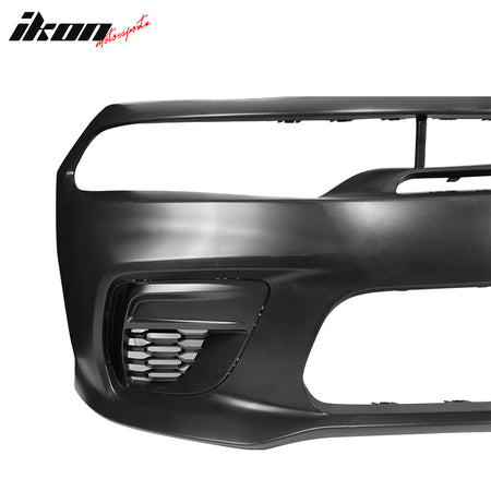Fits 15-23 Dodge Charger Sedan 4Dr PP Front Bumper Cover W/Grille Foglight Cover